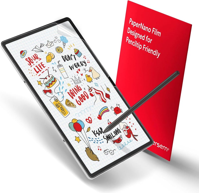 bersem 2 PACK Paperfeel Screen Protector Designed for Samsung Galaxy Tab S10 Plus/Tab S9 Plus/Tab S9 FE+ / Tab S8 Plus/Tab S7 FE/Tab S7 Plus (12.4 inch), Anti Glare, Like Drawing on Paper - Image 1